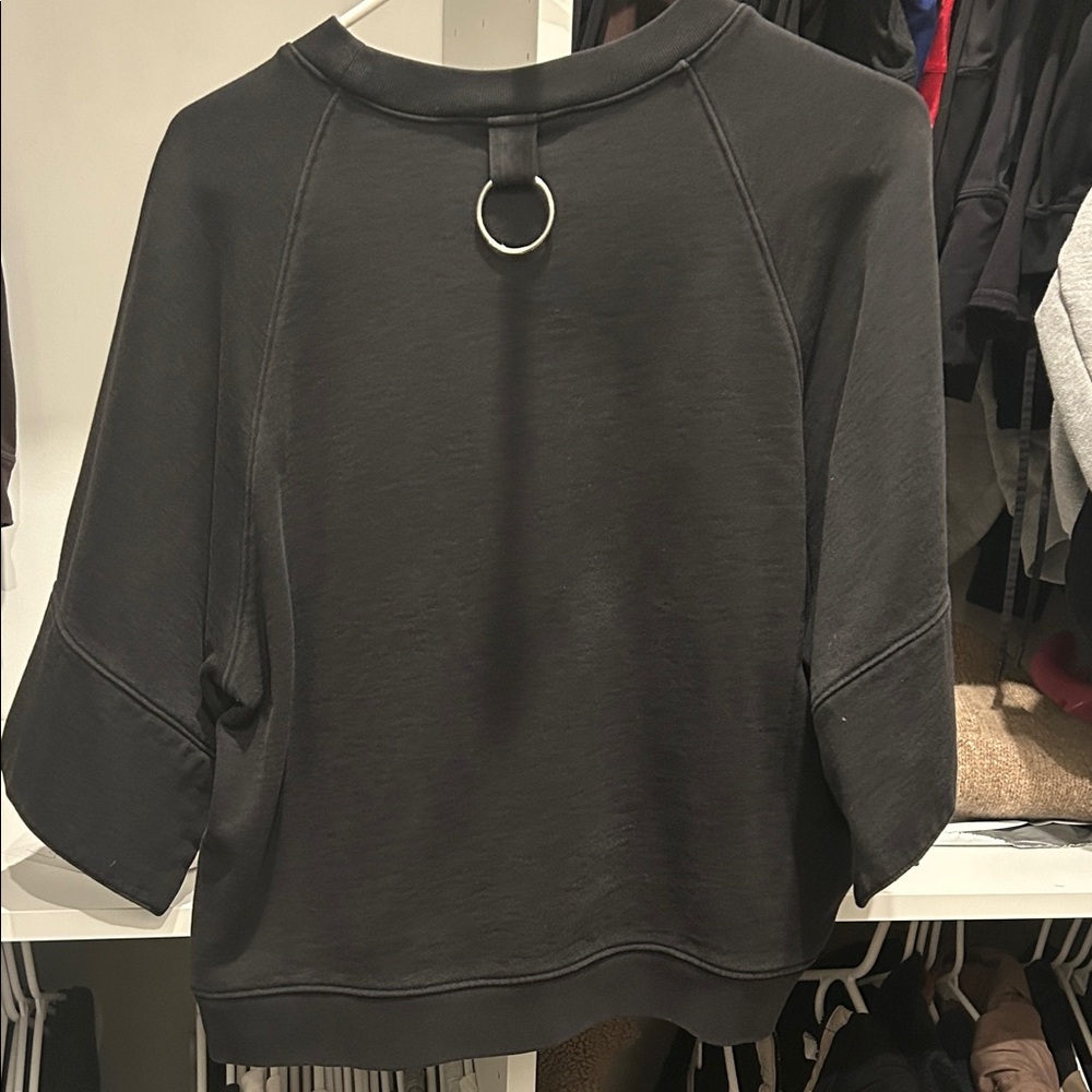 Tibi Black Sweatshirt short sleeve small - Picture 3 of 10